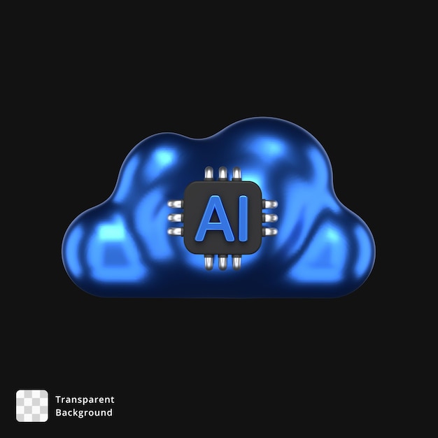 AI Cloud Computing Artificiële Intelligentie Technologie Concept