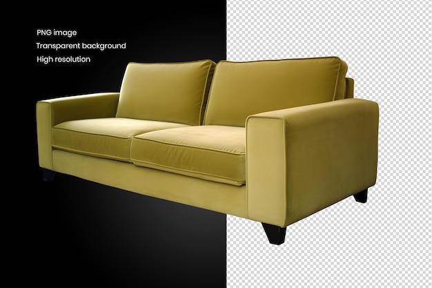 PSD ai genarated green fabrique sofa