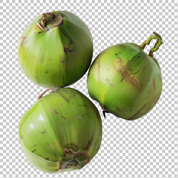 PSD ai generated image green coconut fruit with transparent background