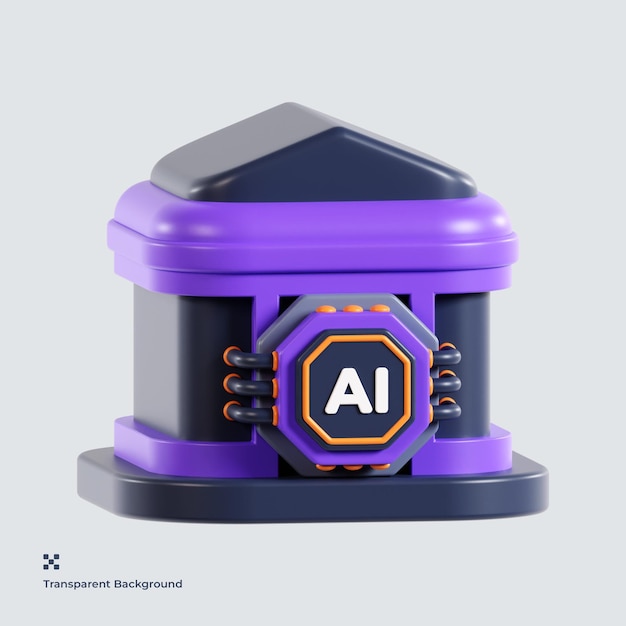 PSD ai home 3d icon