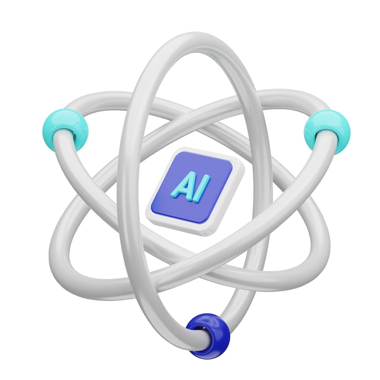 PSD 人工知能の ai 学習 3d アイコン