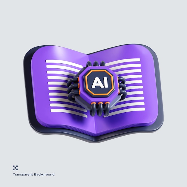 PSD ai leren 3d-pictogram