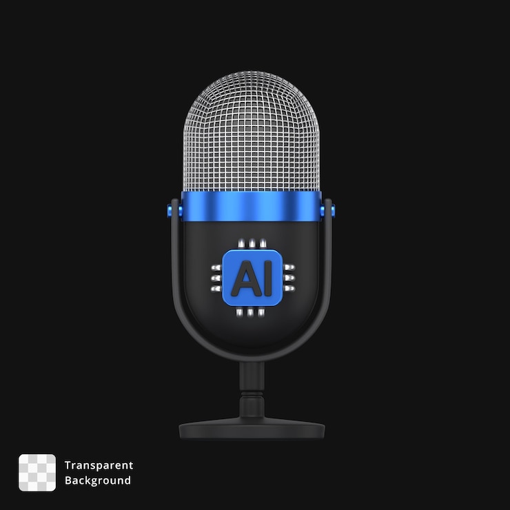 PSD ai-powered futuristic microphone