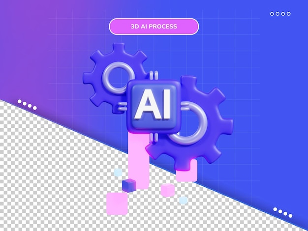 PSD ai 프로세스 3d 아이콘