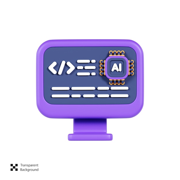 PSD ai programmeur 3d-pictogram