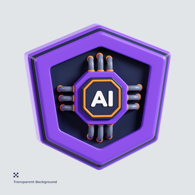 PSD ai protection 3d icon