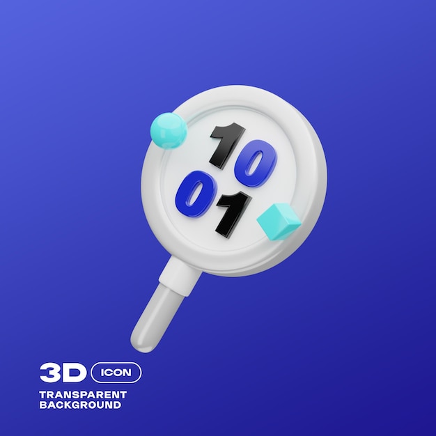 AI Science Machine Learning Futuristic 3D Icon PNG Template