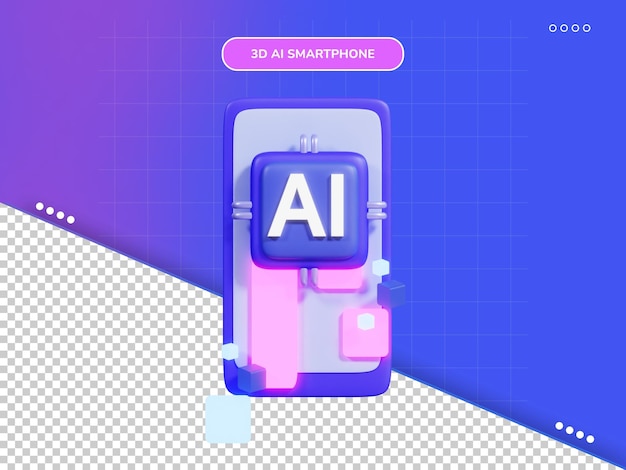 Ai smartphone 3d icon