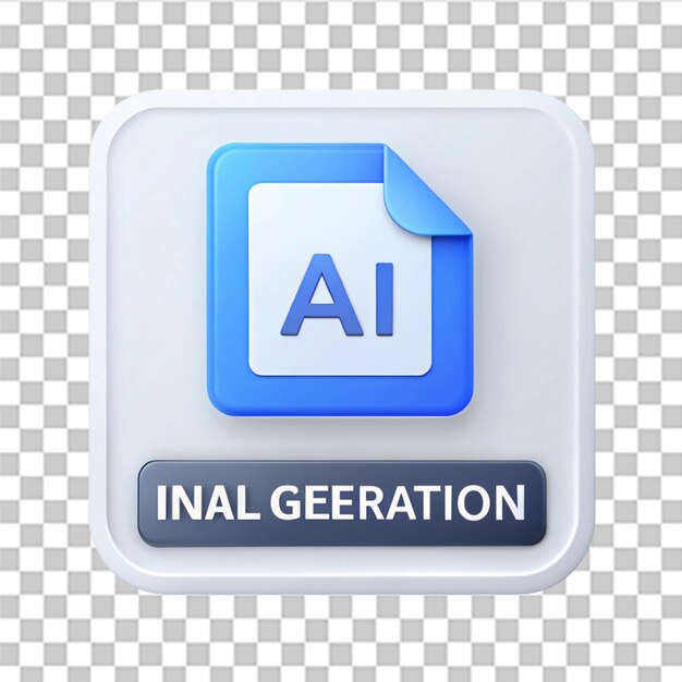 AI text prompt to image generation icon isolated on transparent background