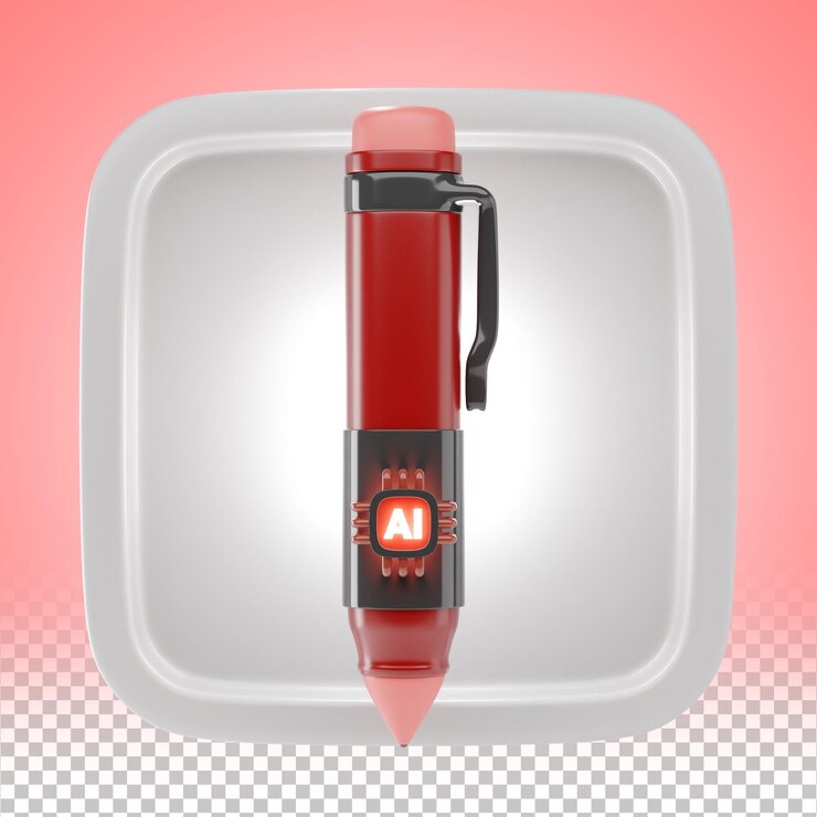 PSD aipowered smart pen icon futuristic tech design