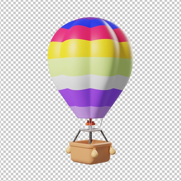 Air balloon 3d illustration