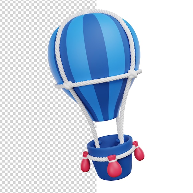 PSD air balloon 3d render icon