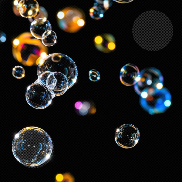 PSD air bubbles transparent background