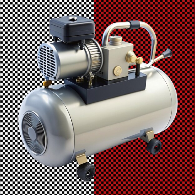 PSD air compressor on transparent background