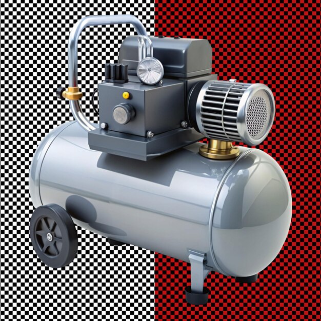 Air compressor on transparent background