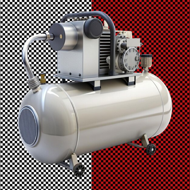 PSD air compressor on transparent background