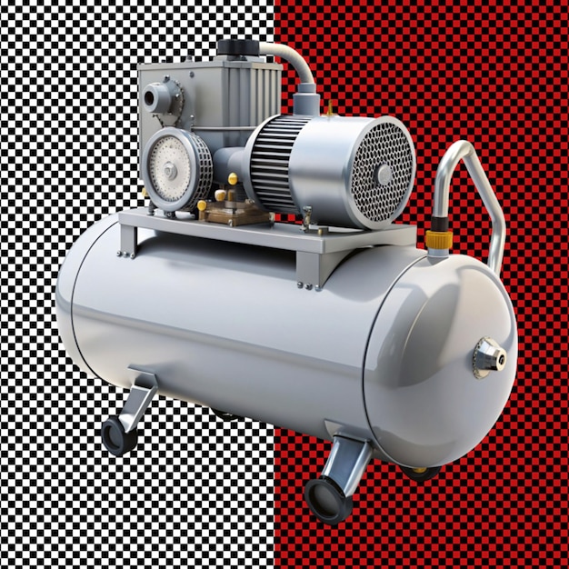 Air compressor on transparent background