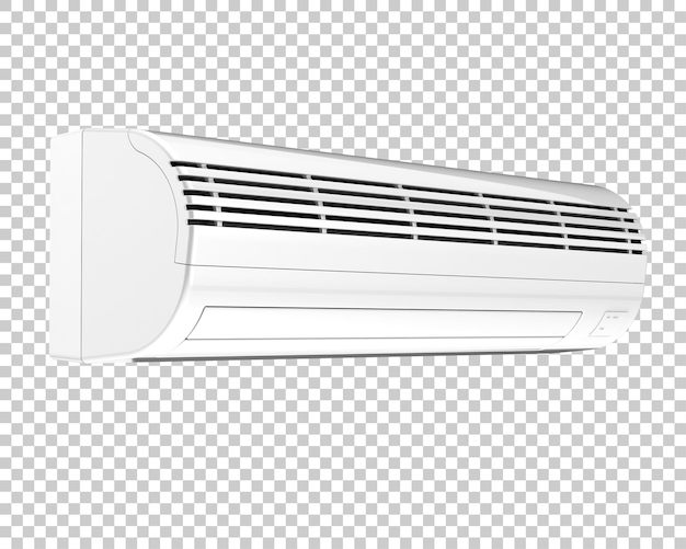 Air conditioner isolated on transparent background 3d rendering illustration