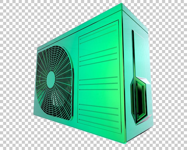 PSD air conditioner isolated on transparent background 3d rendering illustration