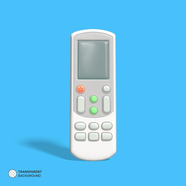 Air conditioner remote icon isolated 3d render illustration