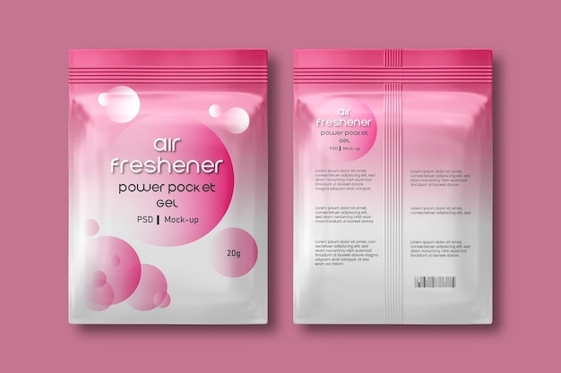 PSD mockup tascabile per deodorante per ambienti