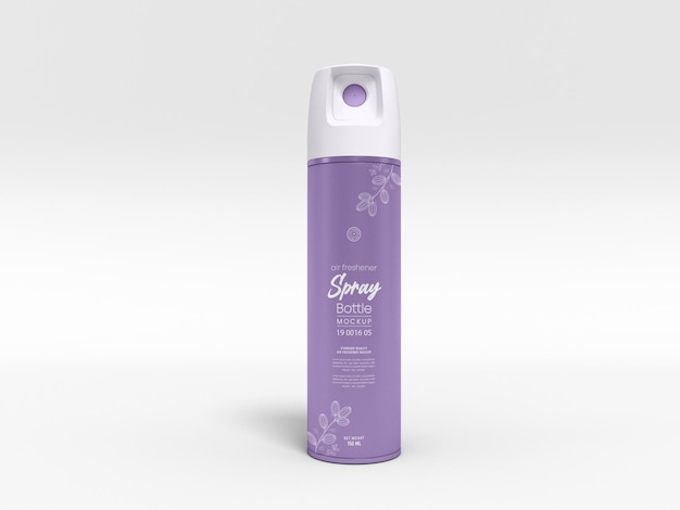 Air freshener spray bottle packaging mockup