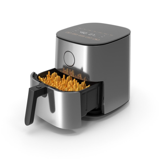 Air Fryer 3D Rendered Images Modern Kitchen Appliance Graphics