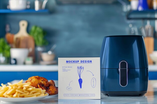 PSD air fryer  in kitchen mockup