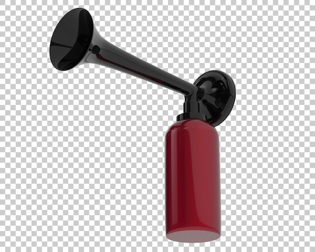 Air horn on transparent background 3d rendering illustration