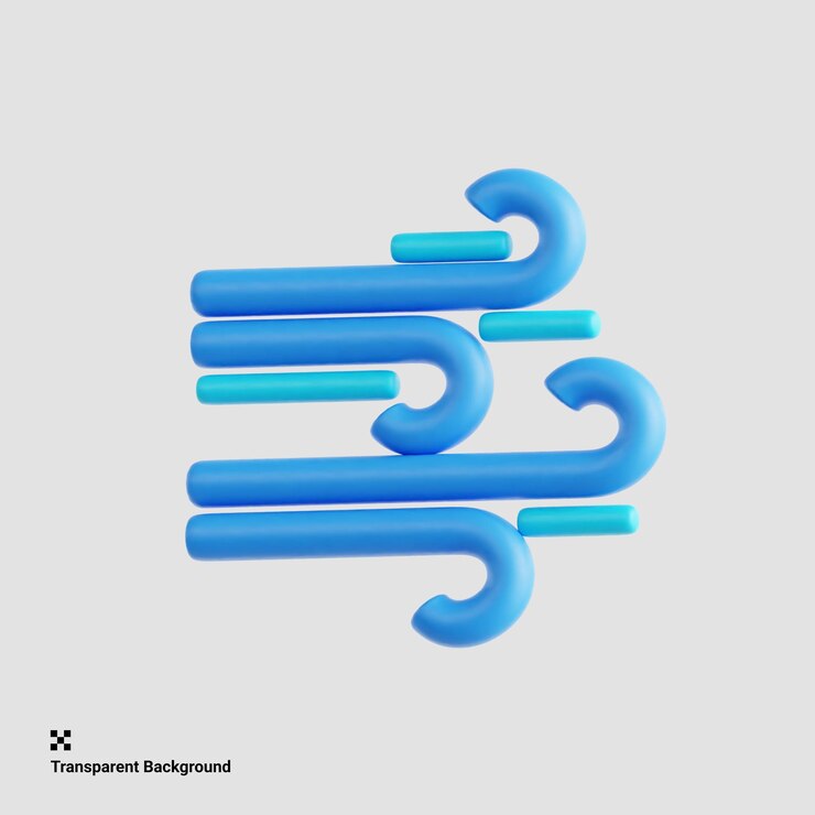 PSD air quality 3d icon illustration for earth day