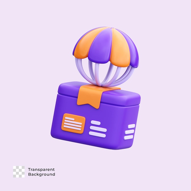 PSD air shipping 3d icon