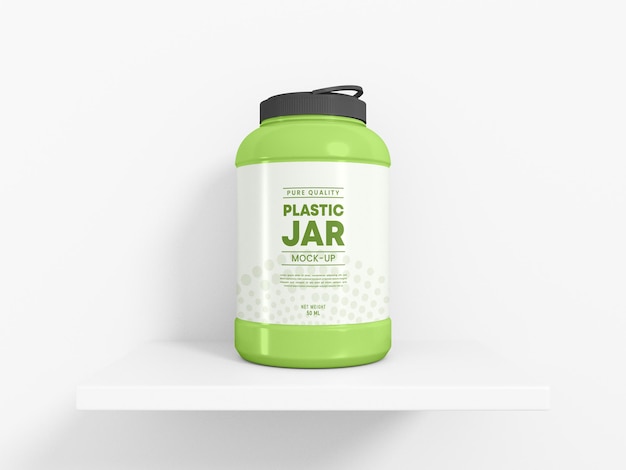 air tight plastic jar packaging mockup
