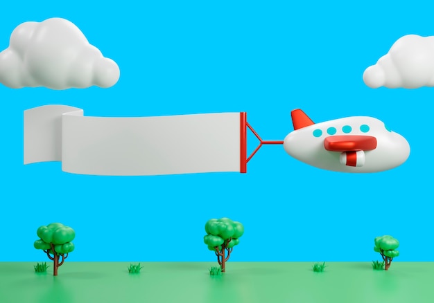 Air transport blank banner rendering