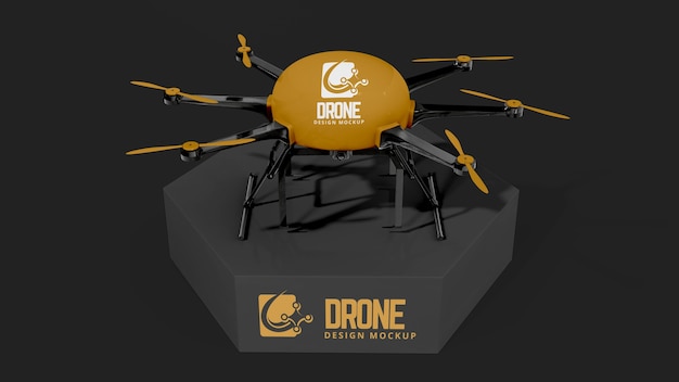 Air transportation drone mockup