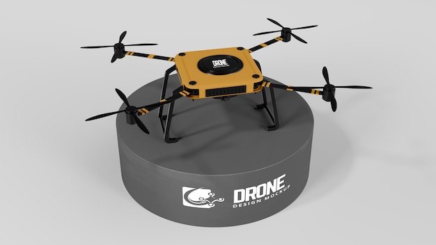 PSD air transportation drone mockup