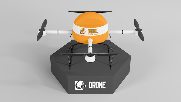 PSD air transportation drone mockup