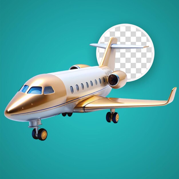 PSD airplane 3d isolated jet commercial travel airplane