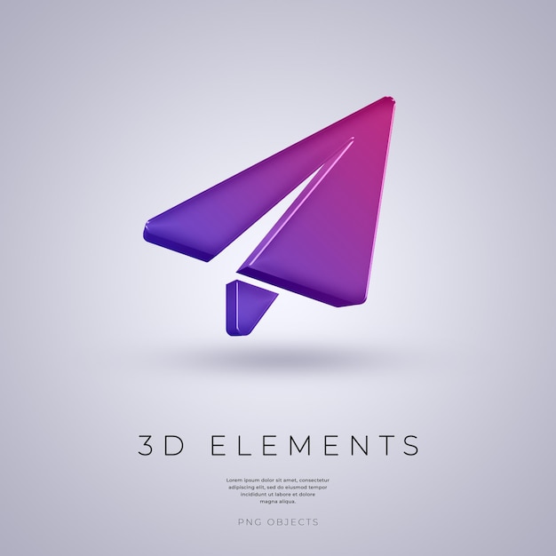 Изолированная иконка самолета 3d визуализация иллюстрации
