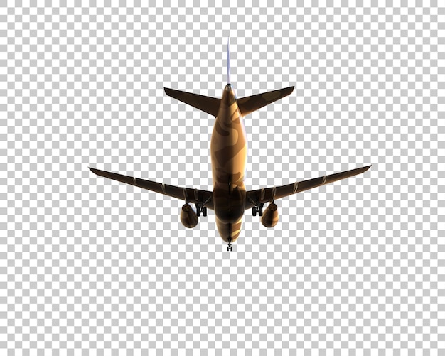Illustrazione di rendering 3d dell'aereo isolato sullo sfondo