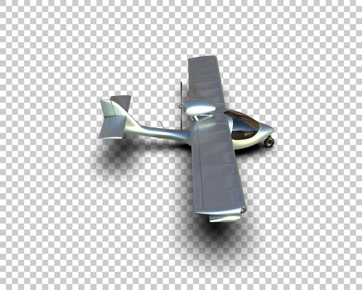 PSD airplane isolated on background 3d rendering illustration