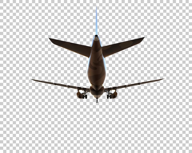 PSD airplane isolated on background 3d rendering illustration