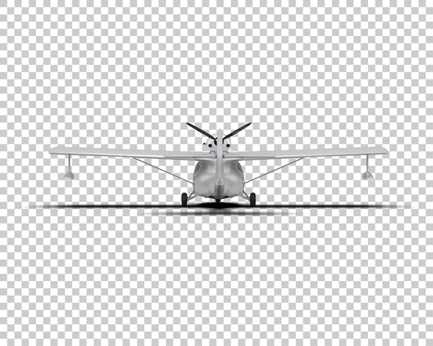 PSD airplane isolated on background 3d rendering illustration