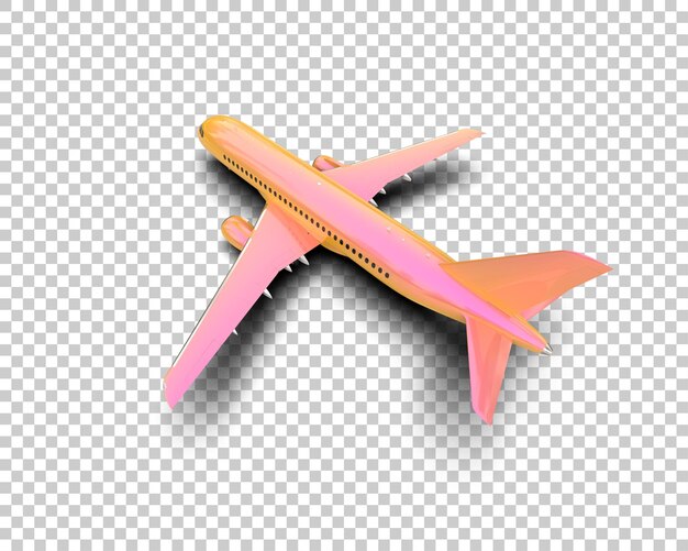 Airplane isolated on background 3d rendering illustration