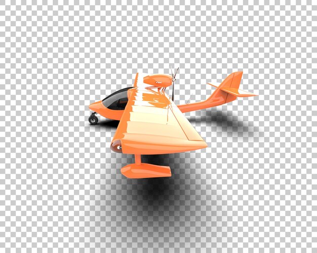 PSD airplane isolated on background 3d rendering illustration