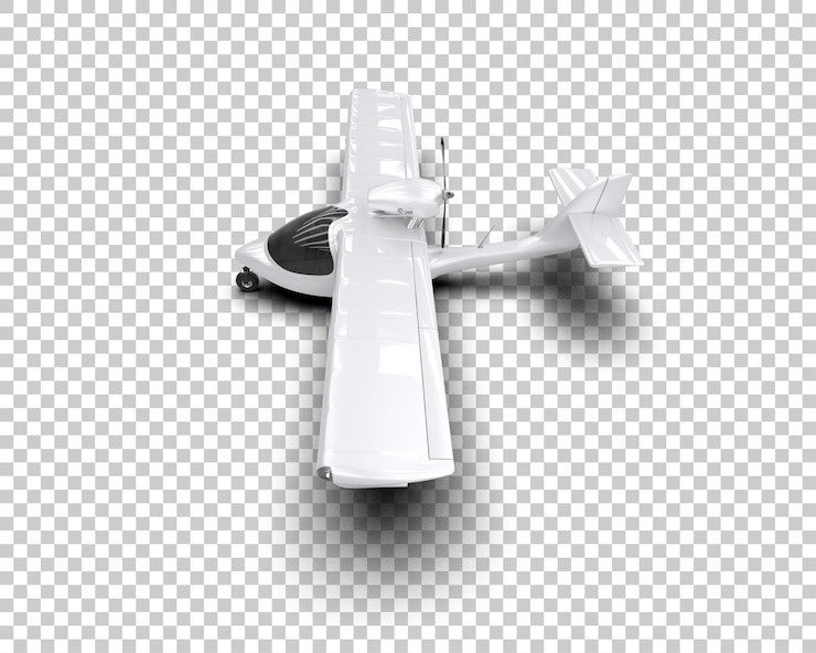 PSD airplane isolated on background 3d rendering illustration