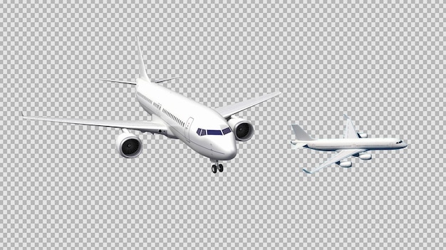 PSD airplane isolated on a transparent background