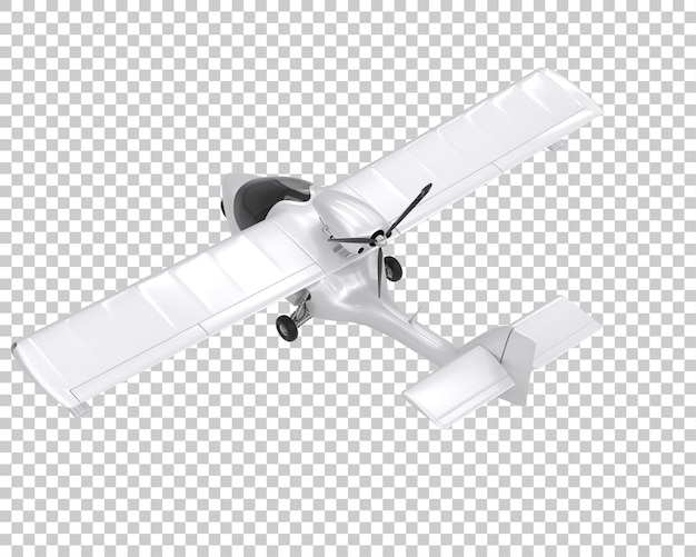 透明な背景に飛行機。 3 d レンダリング - イラスト