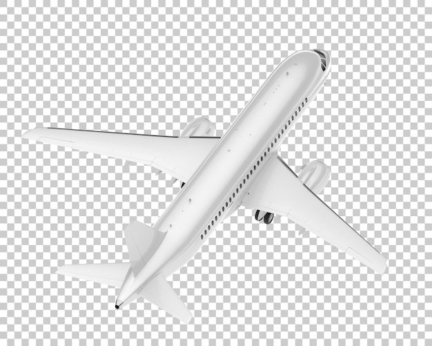 Airplane on transparent background 3d rendering illustration