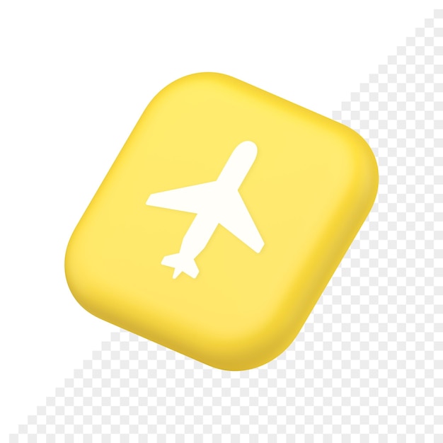 비행기 온라인 체크인 버튼 디지털 서비스 승객 등록 기호 웹 사이트 아이콘 3d 렌더링
