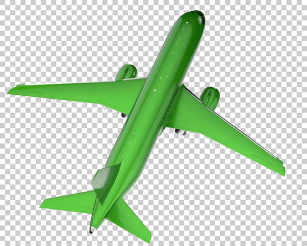 PSD airplane on transparent background. 3d rendering - illustration